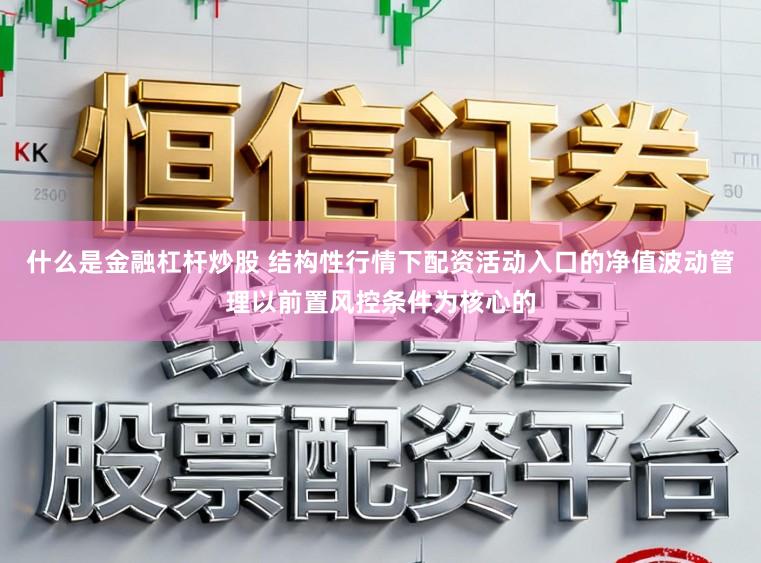 什么是金融杠杆炒股 结构性行情下配资活动入口的净值波动管理以前置风控条件为核心的