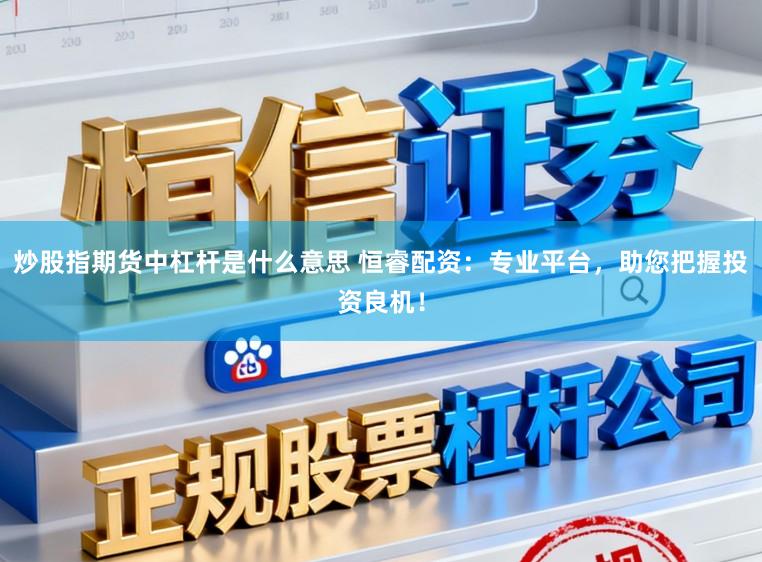 炒股指期货中杠杆是什么意思 恒睿配资：专业平台，助您把握投资良机！